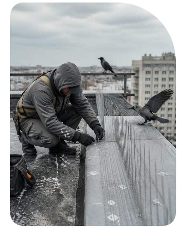 Защита от ворон под ключ в Кунгуре по цене от 5128 р. | Сенат-Кнг